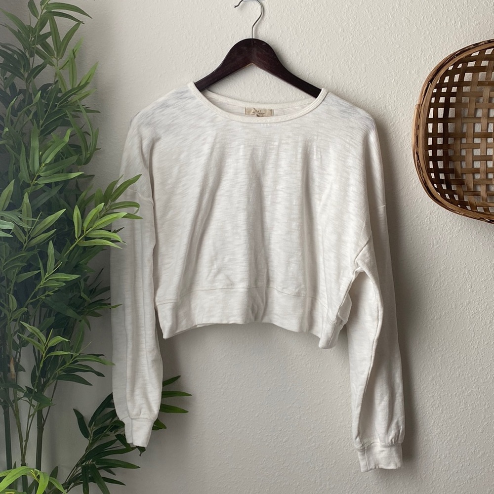 Crop White Sweater